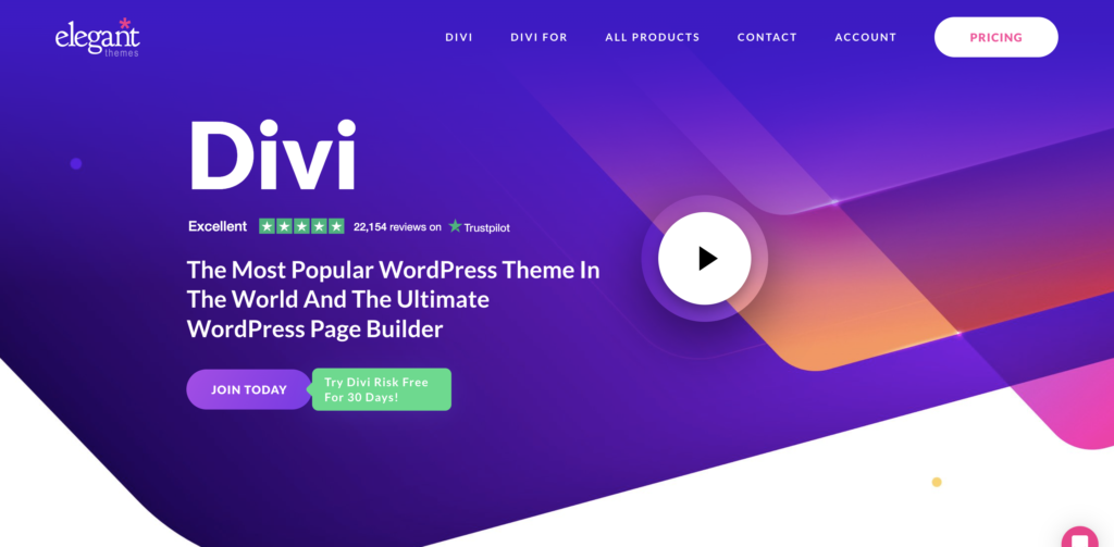 Best WordPress Blog Theme : Divi